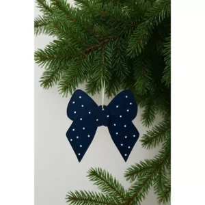 decoratiune craciun lemn funda bleumarin